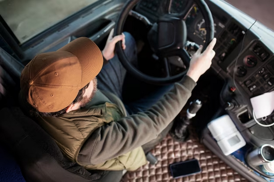 Truck Driver Operating a Truck