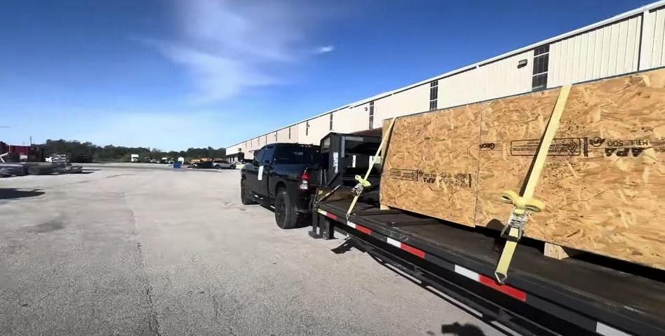 Pickup Truck Transporting Cargo